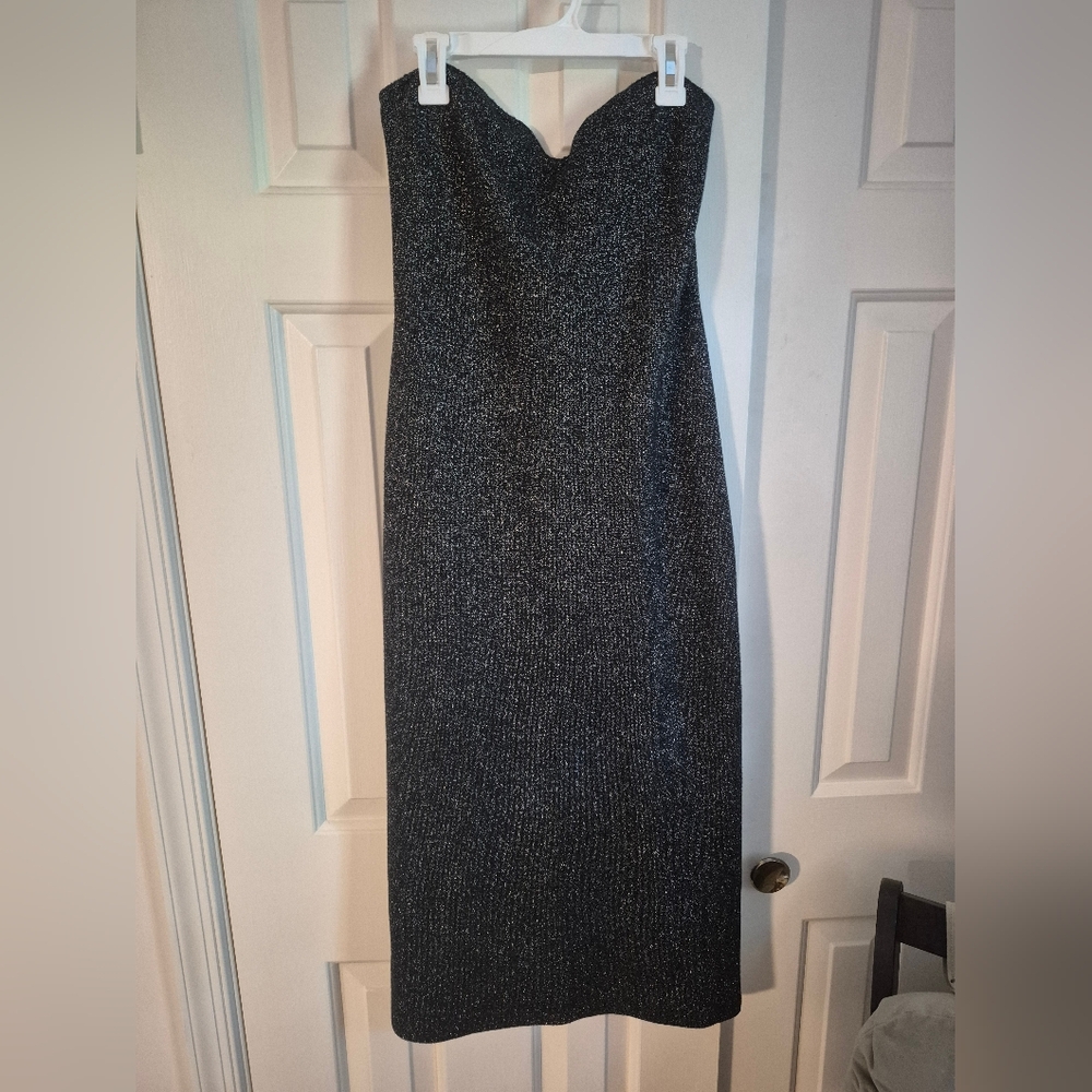Sparkly Knit Strapless Dress